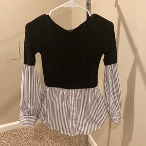 WHBM poplin blouse